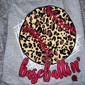 Kids Leopard “Baseballin’” Girlie Girl Originals Tee